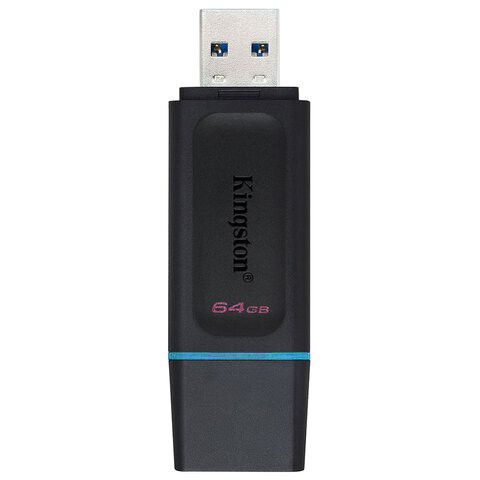 Носитель информации KINGSTON USB 3.2 Gen 1 64GB DataTraveler Exodia чёрный с бирюзовым BL1