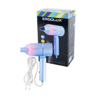 Фен ERGOLUX ELX-HD10-C13 фен со складной ручкой, голубой с розовым