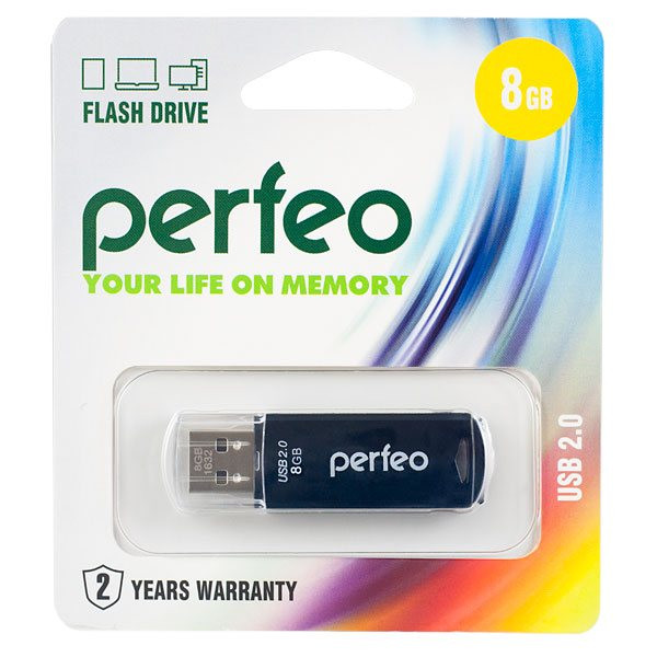 Носитель информации PERFEO PF-C06B008 USB 8GB черный BL1
