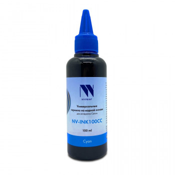 NV Print NVP-INK100CC Чернила универсальные на водной основе NV-INK100CC для аппаратов Canon (100 ml) Cyan совместимые NVP-INK100CC, Совместимость: , ресурс: 0 стр.