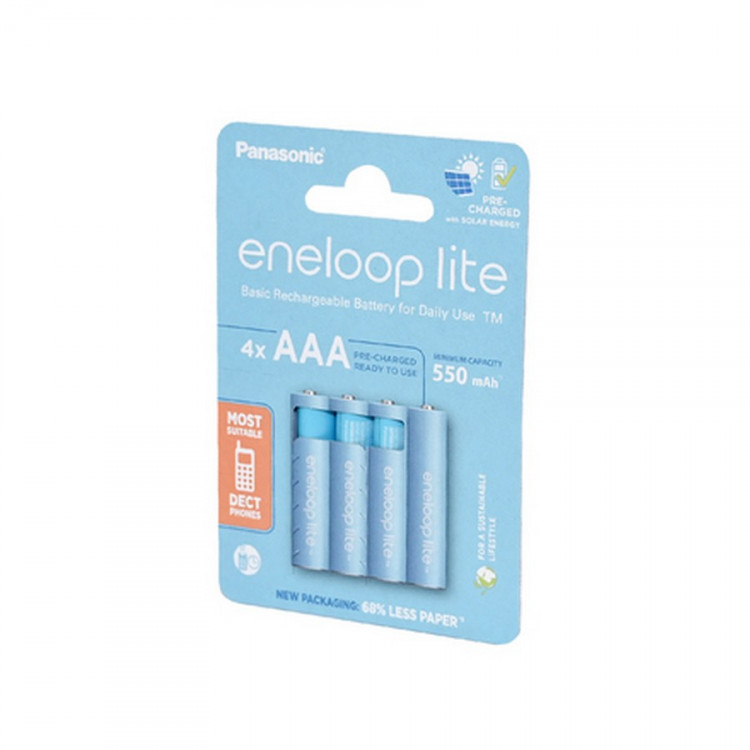 Аккумулятор Panasonic eneloop lite BK-4LCCE/4CP 550мАч AAA BL4 (Комплект 4 шт.)