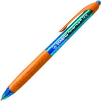 Ручка шариковая автоматическая Stabilo Performer + толщина линии F 0,38 мм., цвет корпуса синий/оранжевый, Цвет чернил Синий (STABILO 328/1-41-2)