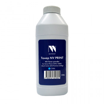 NV Print NVP-XR6510-PR-250gC Тонер + девелопер для Xerox Phaser 6510, 6280, WorkCenter 6515 Premium (250г) Cyan совместимый NVP-XR6510-PR-250GC, Совместимость: , ресурс: 0 стр.
