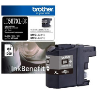 Brother LC567XLBK Картридж Brother LC-567XLBK для MFCJ2310, 2510 чёрный (1200стр)