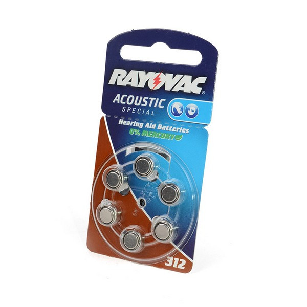 Батарейка RAYOVAC 312 BL6 (Комплект 6 шт.)