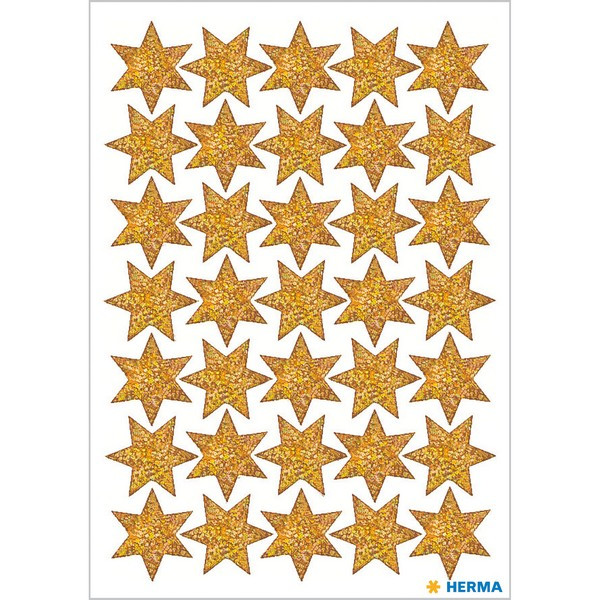 HERMA 3911 НАКЛЕЙКИ DECOR Новый год золотые звездочки