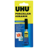 Клей для фарфора и керамики UHU Spezialsekundenkleber Porzellan, Keramik, специальный, cекундный, 3 гр. (UHU 47695)