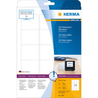 HERMA 5087 Этикетки самоклеющиеся для Дискет Бумажные А4, 59.0 x 50.0, цвет: Белый, клей: перманентный, морозоустойчивый, для печати на: струйных и лазерных аппаратах, в пачке: 25 листов/375 этикеток