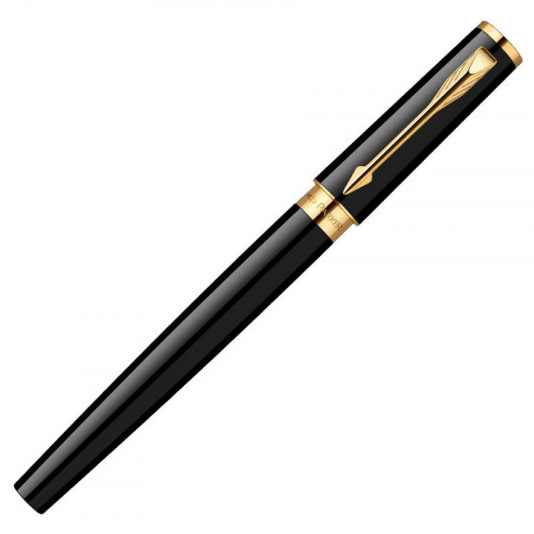 Ручка 5й пишущий узел PARKER Ingenuity S F500 Lacquer Black GT, Черная (PARKER S0959040)