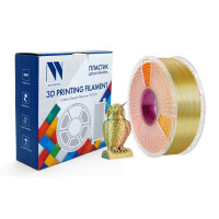 NV Print NVP-3D-SILK-PLA-P-RED-YELLOW-GREEN Филамент NVPRINT Silk PLA+  Red / Yellow / Green  для 3D печати диаметр 1.75мм  длина 330 метров  масса 1 кг