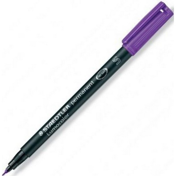 Маркер нестираемый Staedtler Lumocolor 313-6 S, перманентный, фиолетовый, 0,5-1 мм (Staedtler 313-6 S)