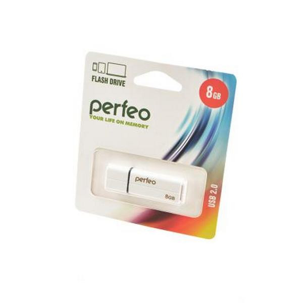 Носитель информации PERFEO PF-C01G2W008 USB 8GB белый BL1
