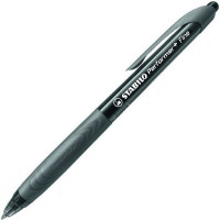 Ручка Шариковая Автоматическая Stabilo Performer + Толщина Линии F, Цвет Чернил Черный, Цвет Корпуса Черный/Черный 0,38 мм. (STABILO 328/1-46)