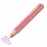 Цветной карандаш Stabilo Woody, 3 в 1: цветной карандаш, акварель и восковой мелок, Розовый (STABILO 880/334)