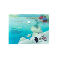 Папка-конверт на кнопке А5 COMIX География Дания (COMIX A1854 DM)