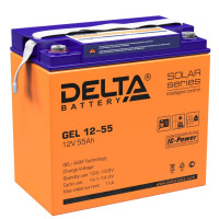 Energon Delta GEL 12-55 Аккумуляторная батарея DELTA GEL 12-55 (12В / 55Ач, Тип: AGM;Гелевый, Клемма: Болт М6, ДхШхВ: 228х137х214мм (Полная высота: 214мм), срок службы: 10-12 лет, Гарантия: 1г, вес: 16,7кг)