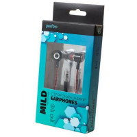 Наушники PERFEO MILD PF_A4481 тканевый провод, черно-красные BL1
