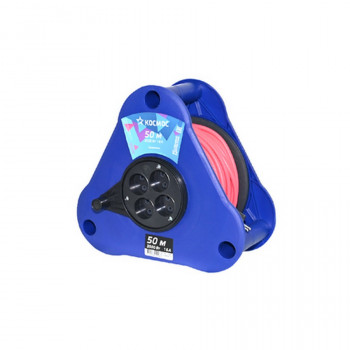 Силовой удлинитель КОСМОС YKTKsm50m-4g(2.5) 50м (на катушке б/зем) 4 розетки (ПВС 2х2,5) Тип: Sp+4Rs/AH-16A-50Цена: за 1 шт.