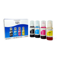 NV Print NVP-INK101-4100 Чернила 101 для принтеров Epson, набор 4 цвета по 100 мл совместимые