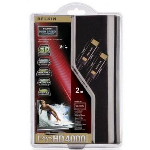 Кабель HDMI plug - HDMI plug 2.0 м Belkin ProHD 4000 AV10023QP2M