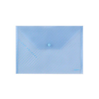 Папка-конверт на кнопке Comix A4 прозрачно-голубая (COMIX C330 BU)