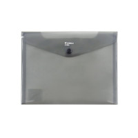 Папка-конверт на кнопке А5 COMIX BLAZE серая (COMIX A1854 GR)