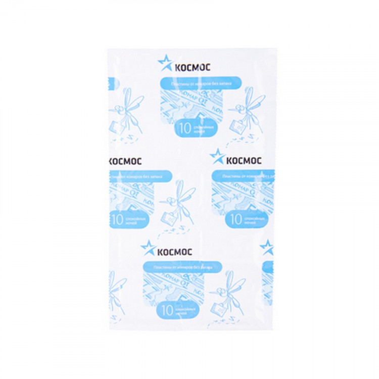 Антикомариные пластины КОСМОС KOC_GH324 пластины от комаров, без запаха ср-во инс., 10шт (Комплект 10 шт.)