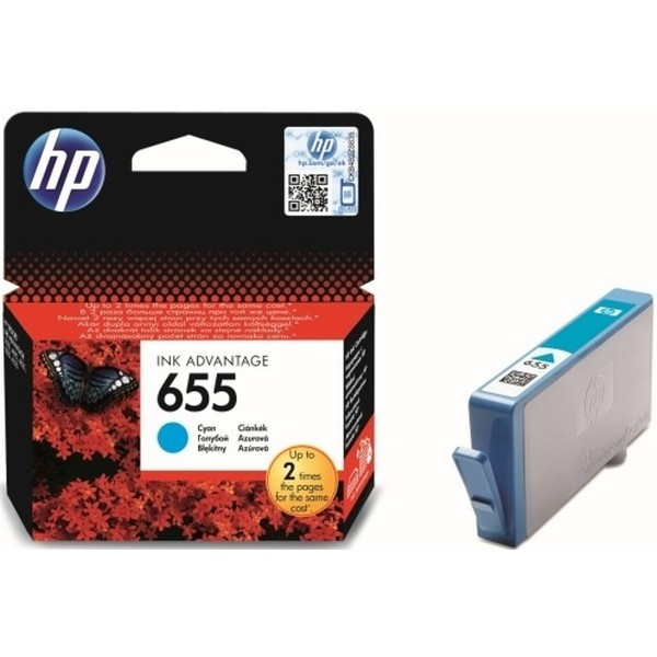 HP CZ110AE Картридж №655 голубой HP DeskJet Ink Advantage 3525, 4615, 4625, 5525, 6525 e-All-in-One Использовать до 2019/08