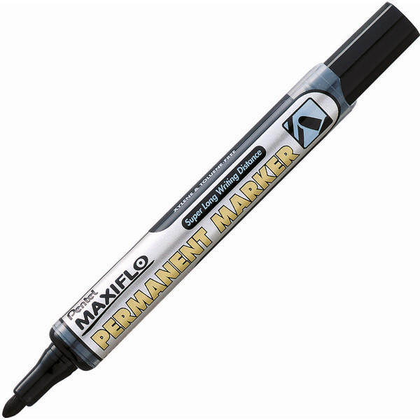 Маркер нестираемый Pentel MAXIFLO, перманентный, круглый наконечник, 1,5 мм, черный (Pentel NLF50-A)