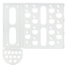 Держатель контейнер корзина APPLE для пакетов, мешков, бахил, 37,5х16х13 см, белый, LAIMA, 608368