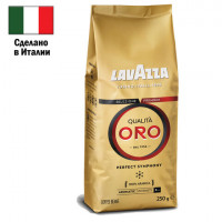 Кофе в зернах LAVAZZA "Qualita Oro" 250 г, арабика 100%, ИТАЛИЯ, 2051