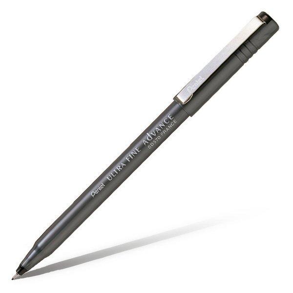 Ручка капиллярная Pentel Ultra Fine Advance 0,25 мм, цвет чернил: черный (Pentel SD570-A)