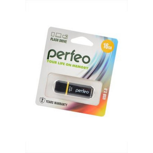PERFEO PF-C01B016 USB 16GB черный BL1 Носитель информации