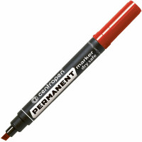 Маркер нестираемый CENTROPEN, перманентный, скошенный наконечник, 2-5 мм, Красный (CENTROPEN 8516 Red / 5 8516 0104)
