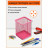 Подставка-стакан для ручек ORANGE PEEL квадратная металлическая розовая (ORANGE PEEL HY6804 PK)