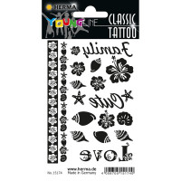 HERMA 15174 НАКЛЕЙКИ TATTOO CLASSIC ЦВЕТЫ Ч/Б