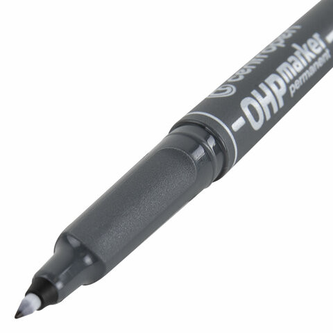 Маркер перманентный Centropen OHP-marker, 0,6 мм, черный, подходит для надписей на CD/DVD-дисках (Centropen 2636/1, 151113)