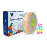 NV Print NVP-3D-SILK-PLA-P-RAINBOW-04 Филамент NVPRINT Silk PLA+ Rainbow 04 для 3D печати диаметр 1.75мм  длина 330 метров  масса 1 кг