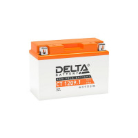 Energon Delta CT 1209.1 Мото аккумулятор DELTA CT 1209.1 (12В / 9Ач, Тип: AGM, Клемма: Болт + гайка Ø 6 мм, ДхШхВ: 151х71х107, срок службы: 5 лет, Гарантия: 1г, вес: 2,65кг)