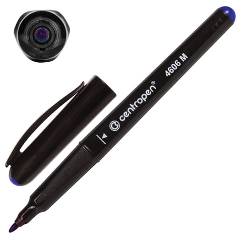 Маркер для надписей на CD/DVD Centropen, 0,5-1 мм, синий (Centropen 4606/1С, 6 4606 0106, 151111)