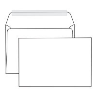 Конверт бумажный С5 стрип 162х229мм, 90г, белый, без марки 1 шт.