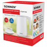 Чайник электрический с двойными стенками SONNEN KT-8719W, 1,5 л, 2200 Вт, белый, 454691