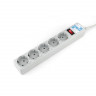 Сетевой фильтр POWER CUBE SPG-B-10 5 розеток (3м) (ПВС 3х0,75) серый BL1