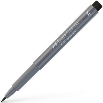 Ручка капиллярная Faber-Castell PITT Artist Pen, наконечник SB (Soft Brush), цвет 233 cold grey IV (167833) 