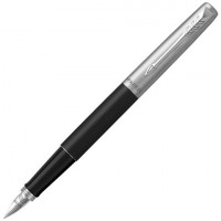 Ручка перьевая PARKER "Jotter Bond Street Black CT", черный, детали нержавеющая сталь, синяя, 2030947