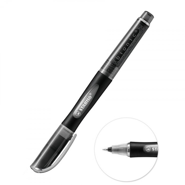 Ручка роллер Stabilo Bionic M/0,4 мм. Черный (STABILO 2008/46)