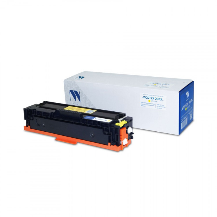 NV Print NVP-W2212X-207XNCY Картридж совместимый NV-W2212X 207X Yellow (БЕЗ ЧИПА) для HP Color LaserJet M255 / M282 / M283 (2450k)