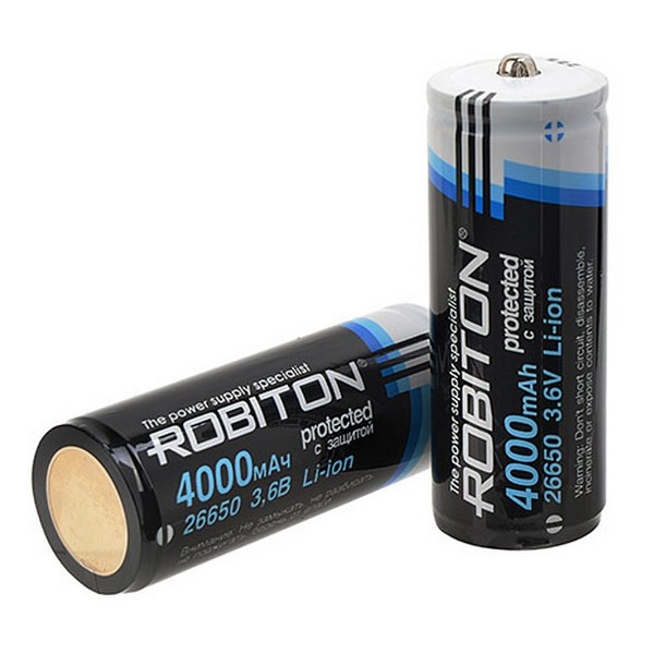 Аккумулятор ROBITON Li26650 4000мАч с защитой PK1