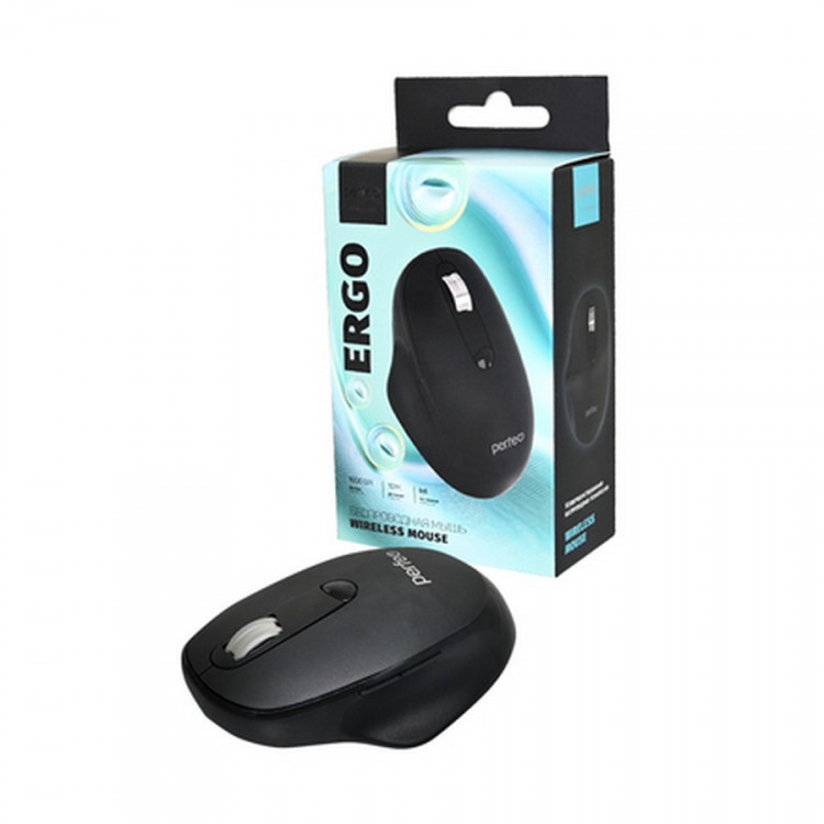Компьютерная мышь PERFEO PF_C3594 ERGO беспроводная оптическая мышь, 800-1600DPI, 6кн+колесо, черный BL1
