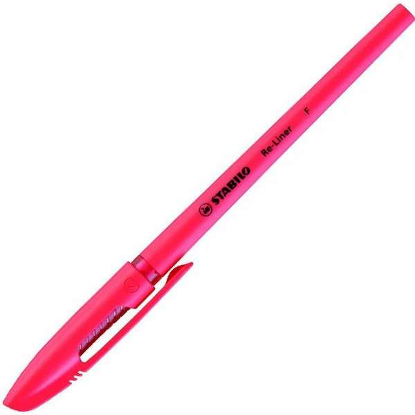 Ручка Шарикова Stabilo Re-Liner 868 F,  Цвет Корпуса: Красный, Цвет Чернил: Красный, 0,38 мм. (STABILO 868/1-40)